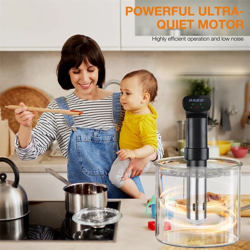 Cuiseur Sous Vide étanche 1800W, circulation par Immersion, cuisson précise avec affichage numérique