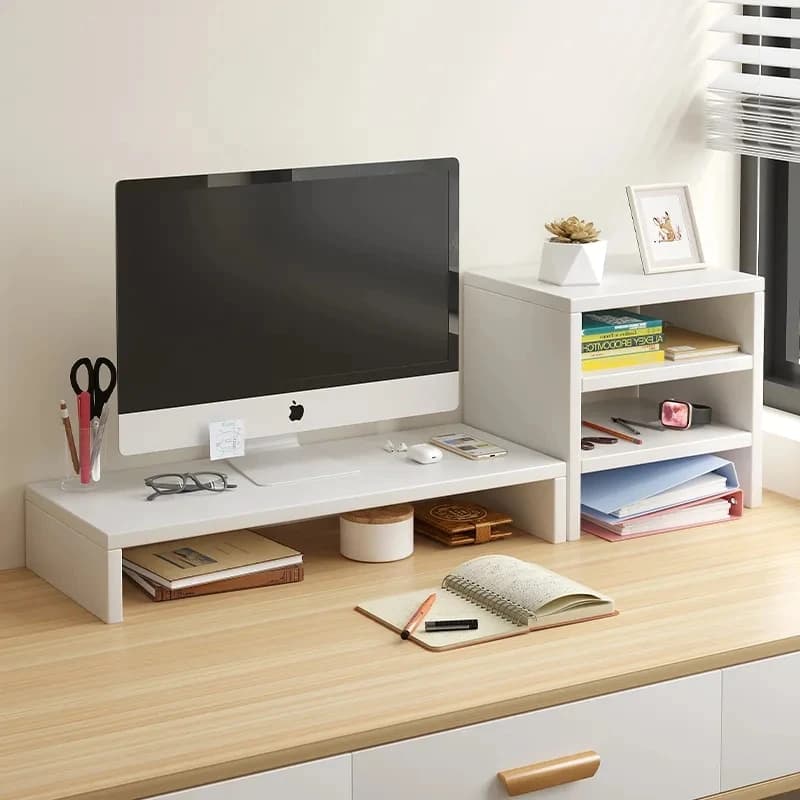 Support pour moniteur – Support ergonomique pour ordinateur portable, organisateur de bureau, rangem