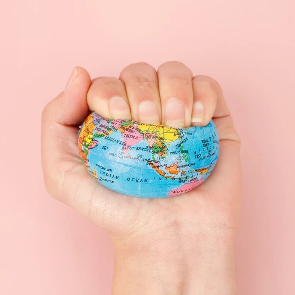 Balles à presser la terre, Globe en mousse souple, anti-Stress, jouets à presser, exercice de poigne