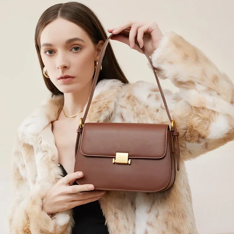 Sac à bandoulière en cuir véritable pour femme, sac à ati elles, sac messager pour femme, petit sac 