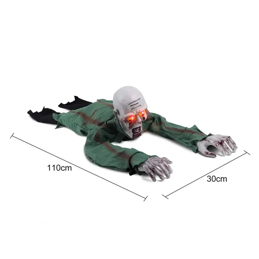 Fantôme rampant électrique lumineux à commande vocale pour Halloween, avec Postures réalistes, décor