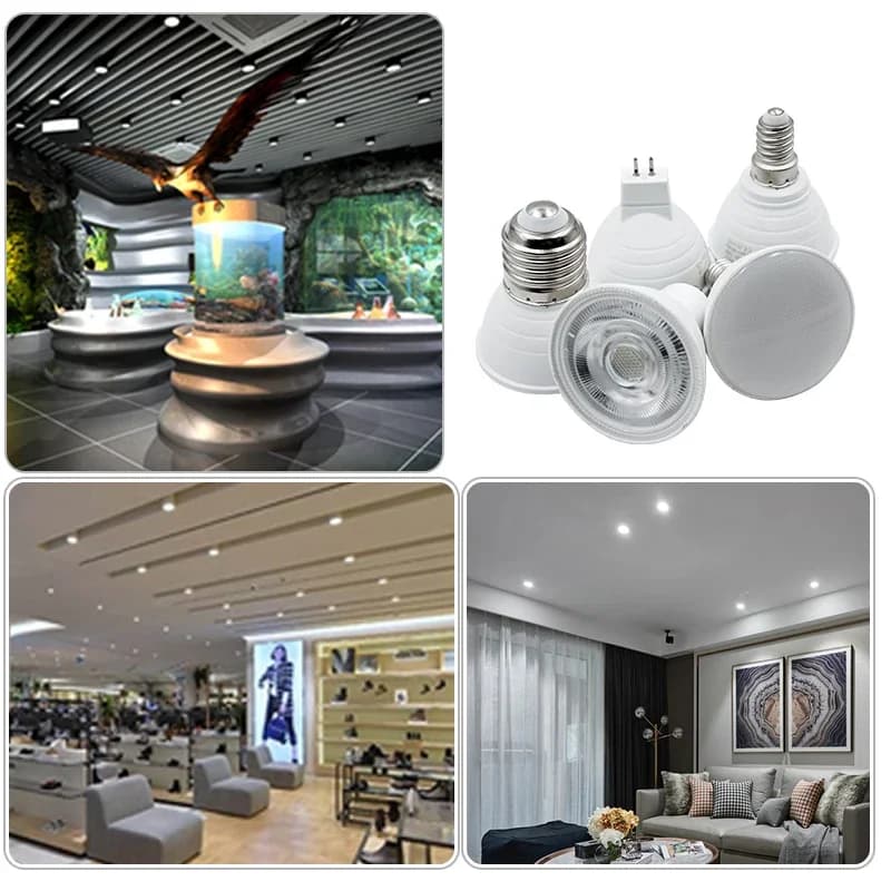 10 pcs/lot ampoule LED E27 E14 MR16 GU10 Lampada Spot LED 6 W 220 V 24/120 degrés Bombillas lampe à 