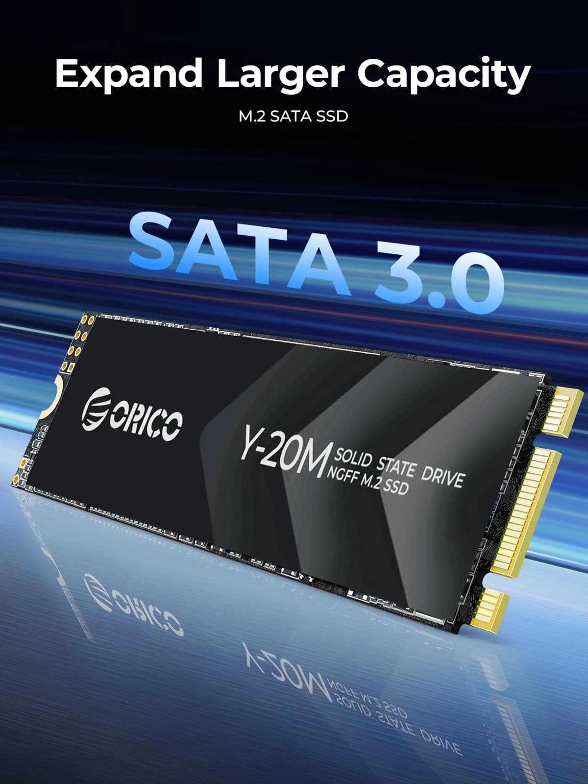 ORICO-Disque dur à semi-conducteurs Y20M M.2 SATA SSD, 1 To, 2 To, 4 To, M.2 NGFF SSD 500 Mbps, M.2 