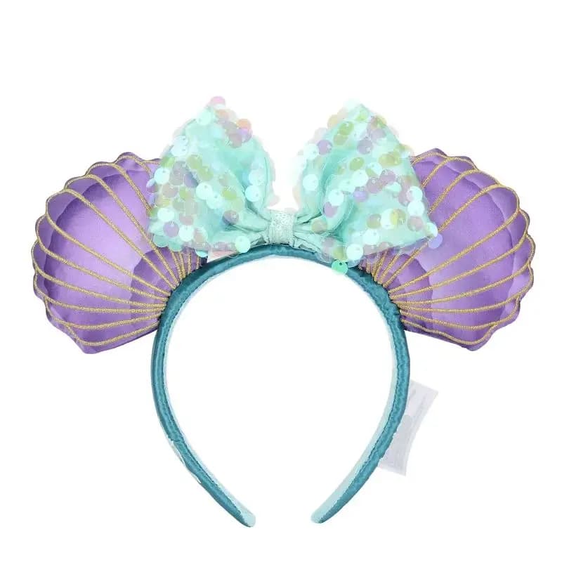 Disney Princess Series Cosplay Bandeau de sauna en peluche pour adultes et enfants, Coquille de sirè