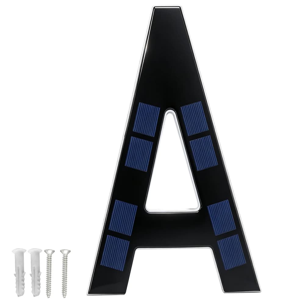 Numéro de maison lumineux solaire 12CM, éclairage extérieur LED, numéro d'adresse étanche, panneau l