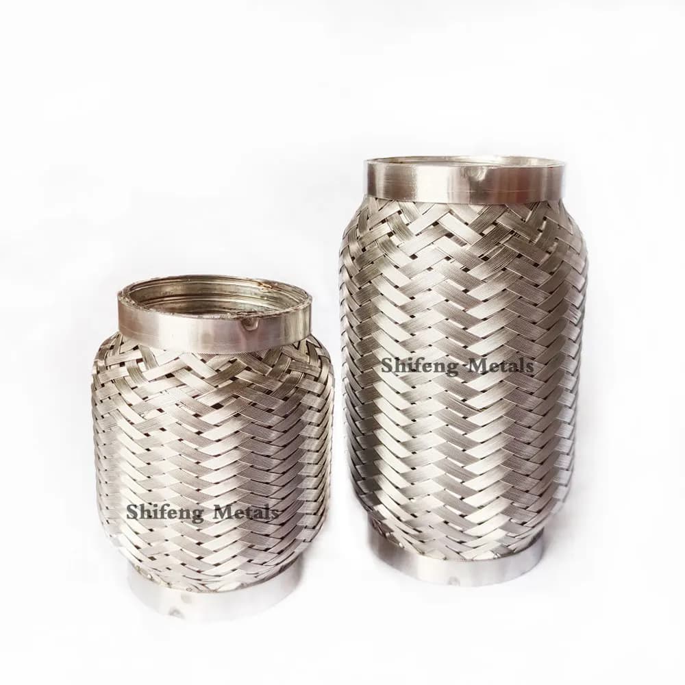 Longueur 102mm ss 304 tuyau flexible Tube d'échappement soufflet coupleur flexible avec tressage Fle