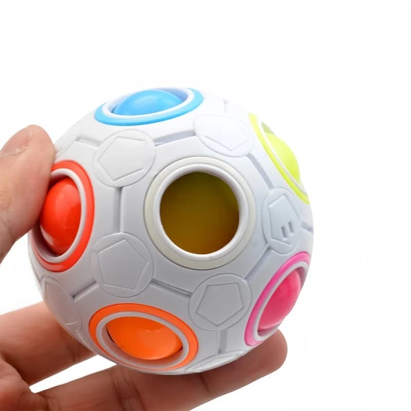 Cube anti-Stress magique pour enfants, jouets Puzzle boules arc-en-ciel, jouet éducatif pour enfants
