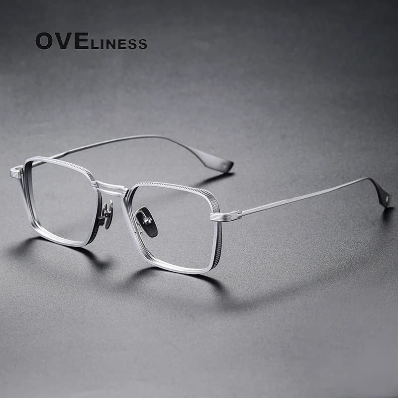 Mode pur titane lunettes cadre hommes femmes marque Design ultraléger montures de lunettes haute qua
