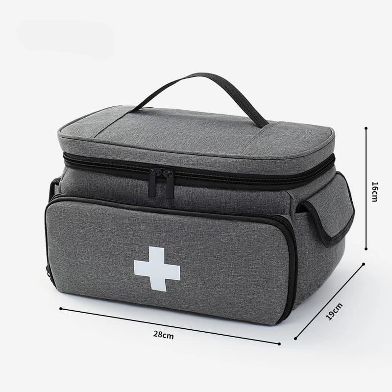 Trousse de premiers secours médicale d'urgence Portable avec plusieurs compartiments en maille, rang