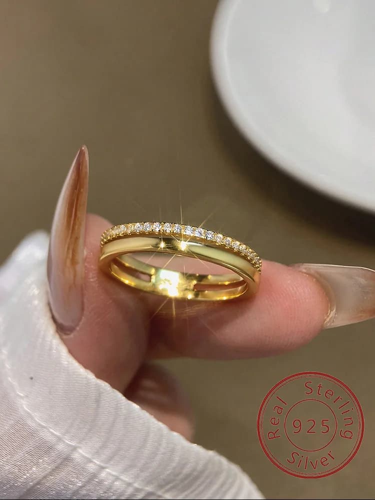 Bague en argent Sterling 925 pour femmes, magnifique bague classique en Zircon scintillant, fiançail