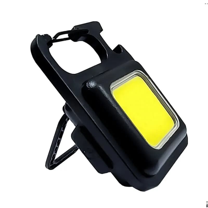 Mini lampe torche porte-clés super lumineuse COB, lampe de travail portable rechargeable par USB, la