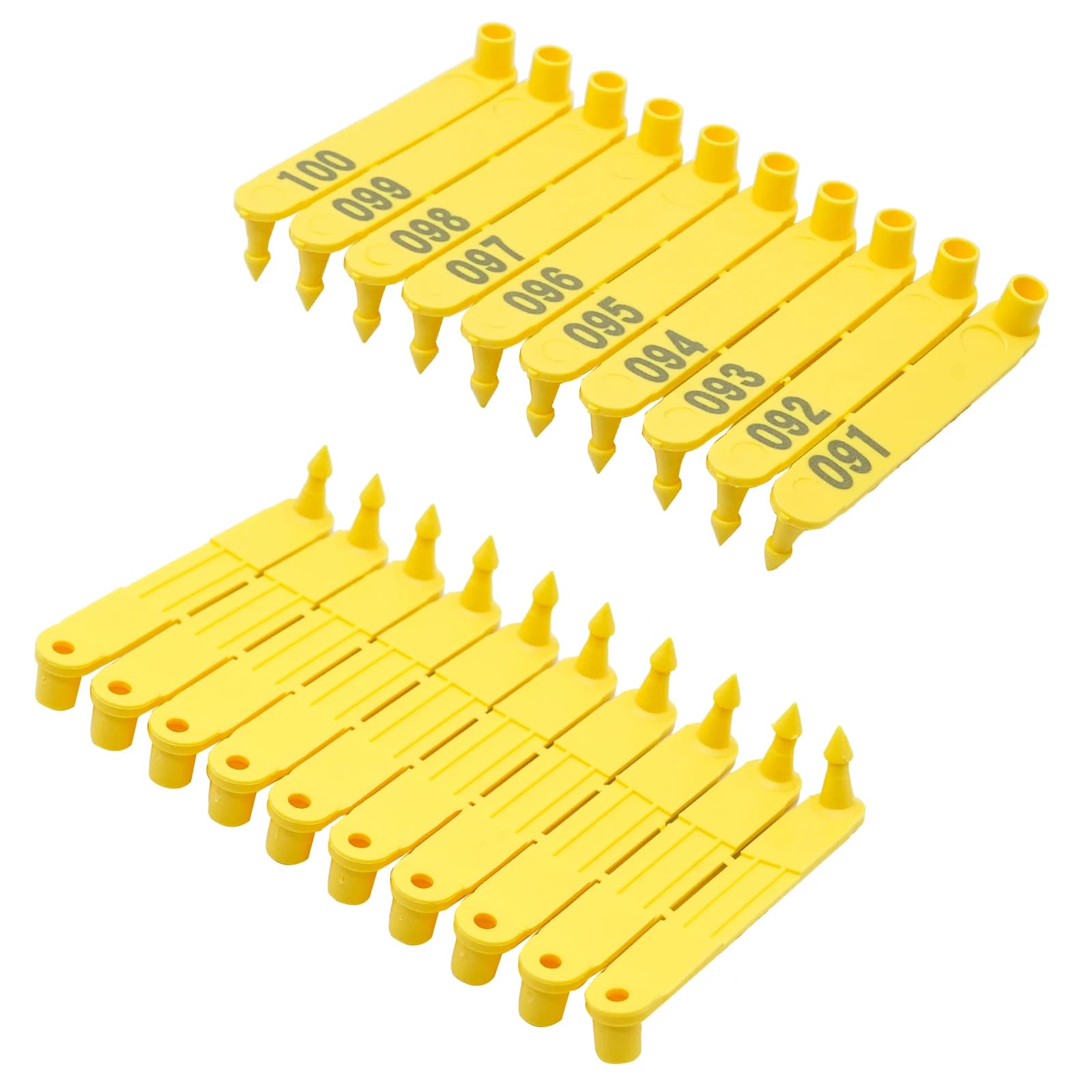 Oreillettes de mouton, 100 pièces, pinces pour étiquette d'oreille, animaux, chien, lapin, matériau 