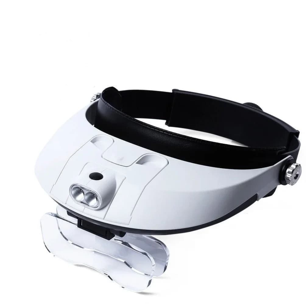Loupe bandeau lunettes à souder lampe à LED Loupe lumineuse lampe frontale détachable Loupe à souder