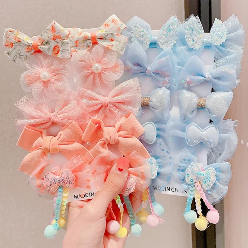 [Ensemble de 10 pièces] épingle à cheveux à nœud pour enfants, nouvelle princesse mignonne pour fill