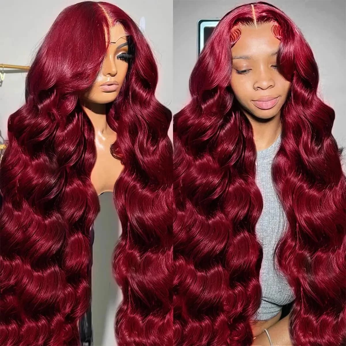 Perruque Lace Front Wig Body Wave Brésilienne Naturelle, Cheveux Humains, Transparent, Ultraviolets,