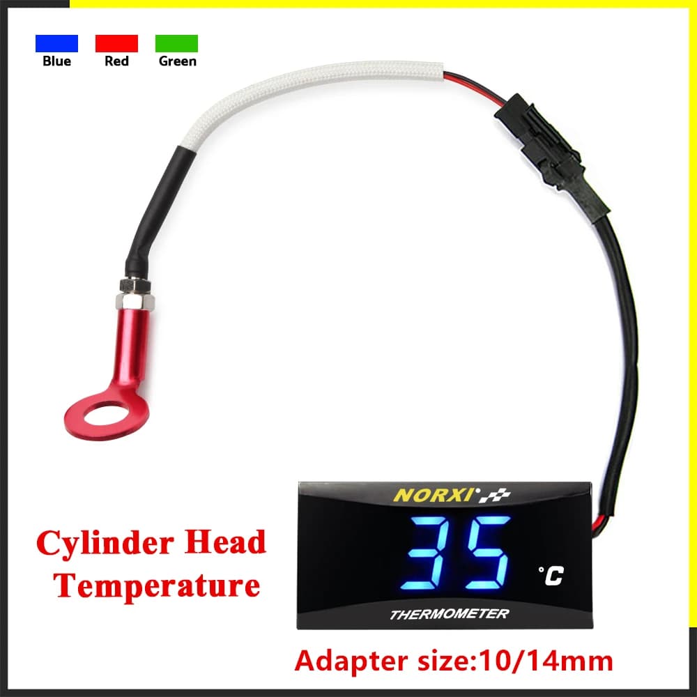 Capteur de température de culasse de moto norxi mini carré instrument numérique humidité pour moto n
