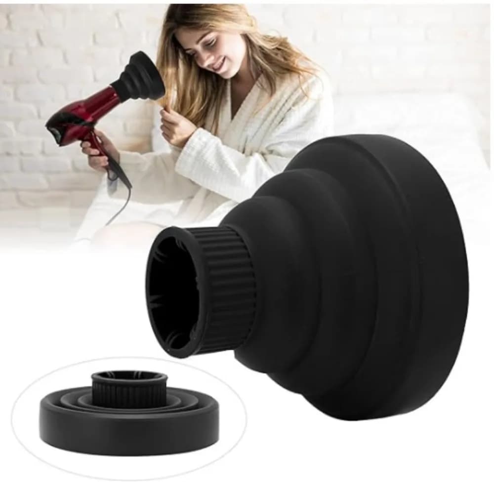 Couverture de diffuseur de sèche-cheveux en silicone pliable, degré de température, souffleur de séc
