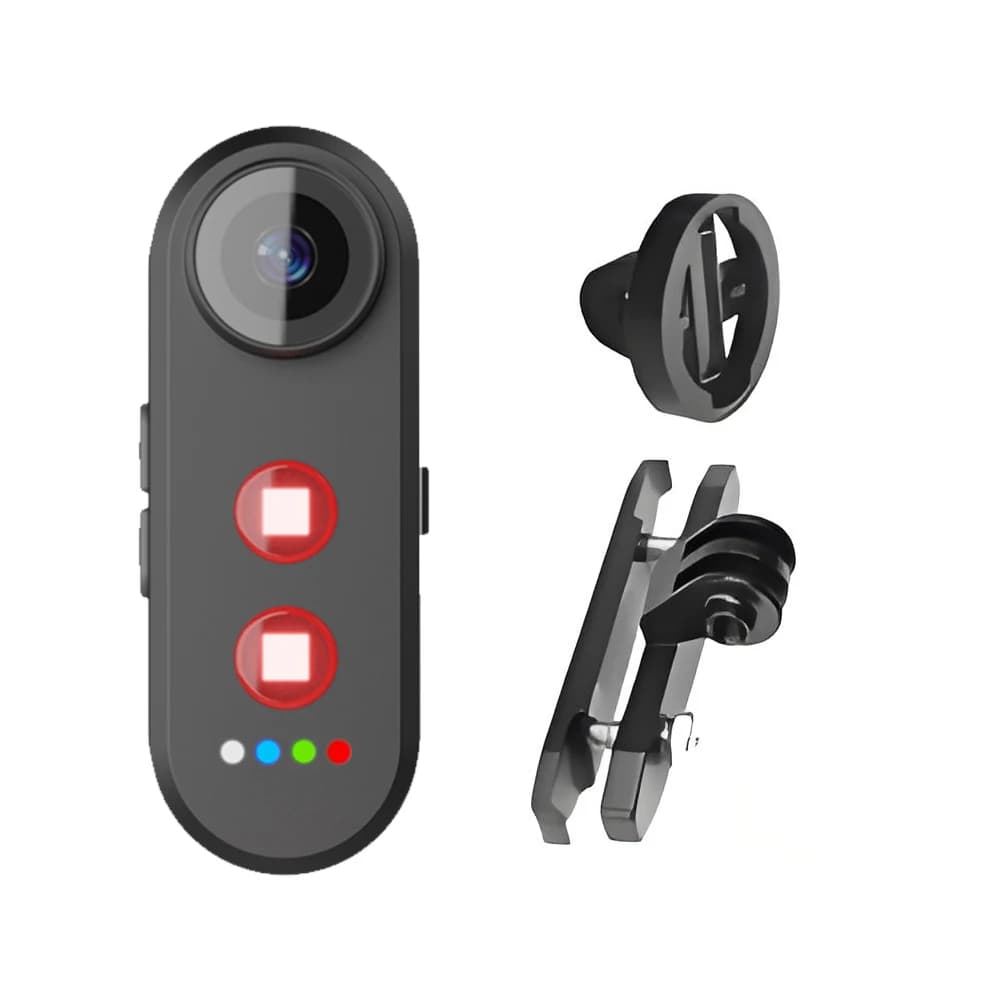 Caméra de vélo avec feu arrière - Caméra à angle de 150°, feu arrière intelligent pour vélo, feu arr