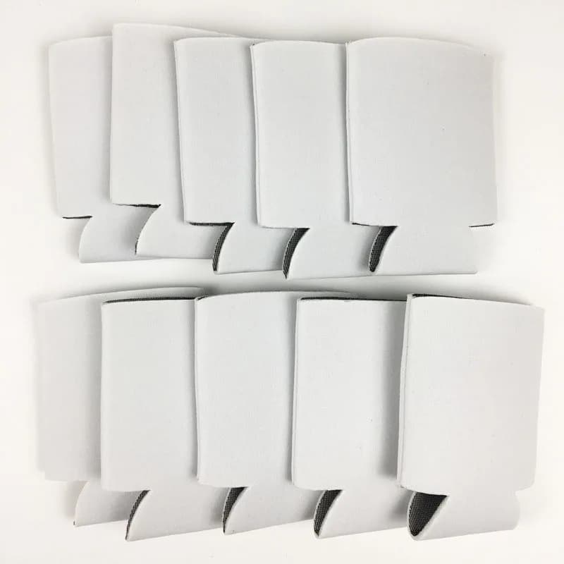 Lot de manchons isolants pour canettes de bière en néoprène, 10 pièces, couvercle rond, bouteille, t