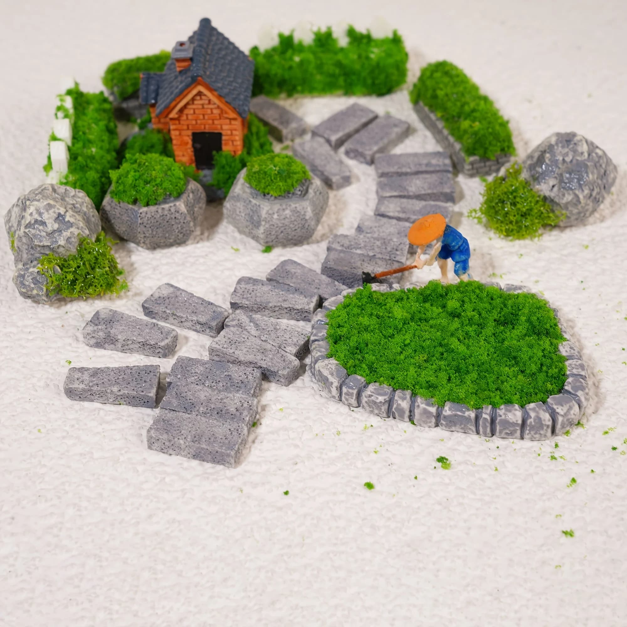 Ensemble d'accessoires de jardin Mini modèle 30 pièces, ensemble de maison Miniature, Micro décorati