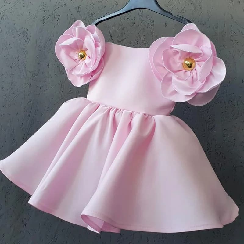 Robe à fleurs pour filles, nouvelle mode, robe de baptême pour fête d'anniversaire de 1er an, Costum