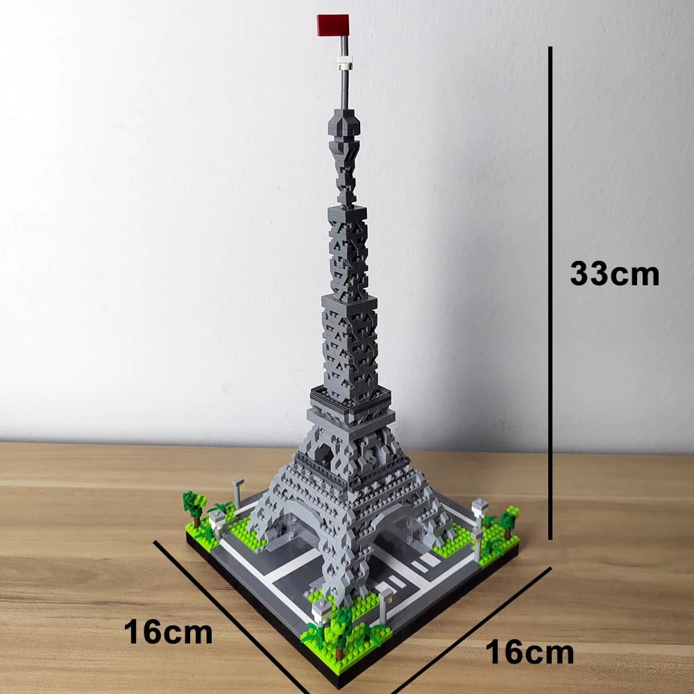 Tour Eiffel Micro Mini blocs de construction jouets-arc triomphe architectural du monde merveuse, mu