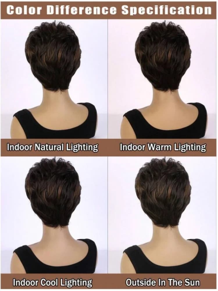 Perruque courte pour femme, perruque synthétique, non autocollante, résistante à l'usure, résistante