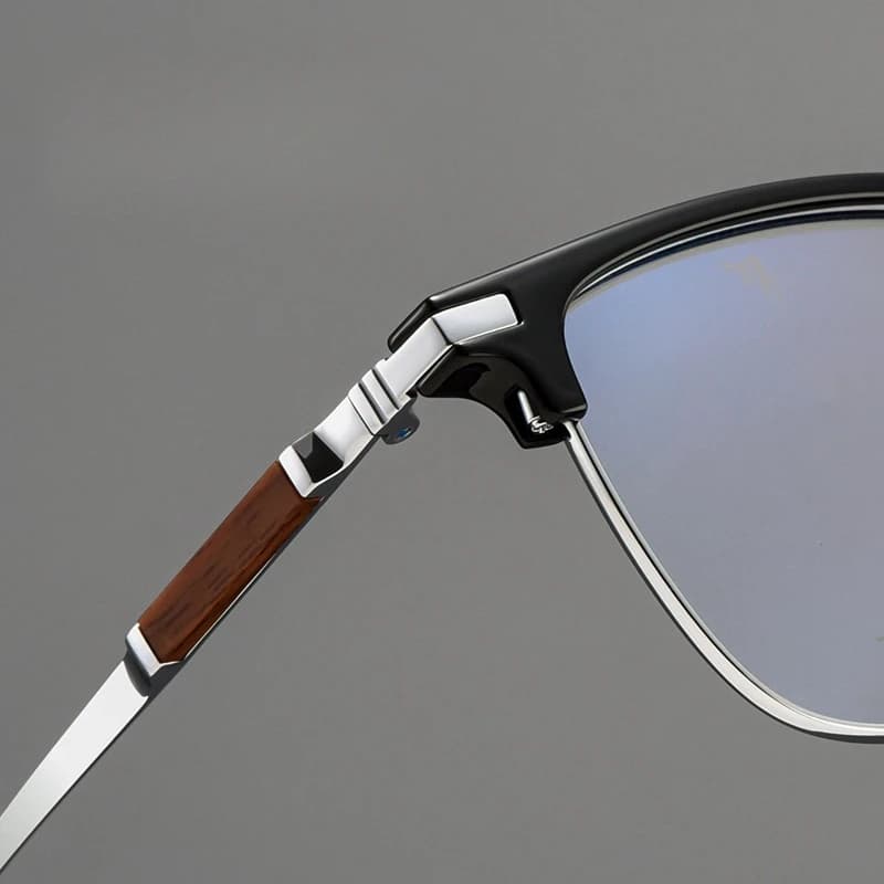 YIMARUILI mode affaires de luxe en bois TR90 lunettes rétro carré pur titane optique lunettes de Pre