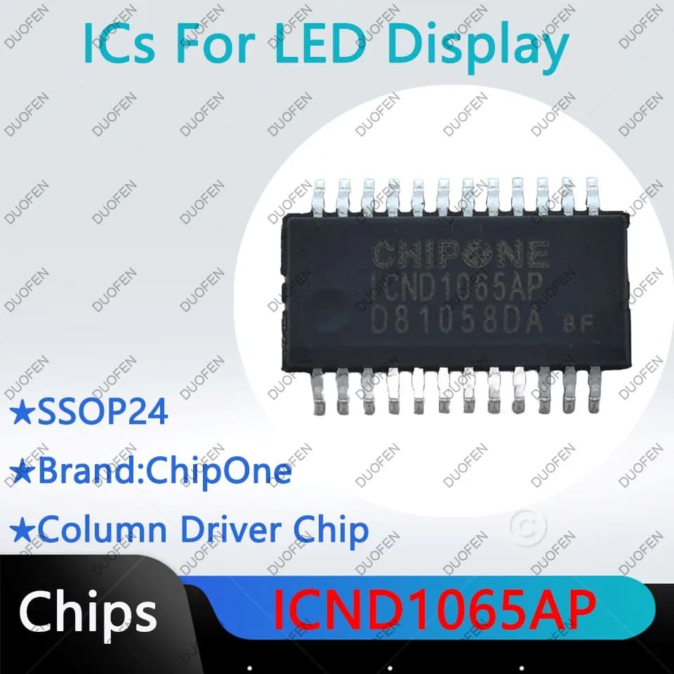 ICND1065AP,ICN2025,ICN2026DF,ICN2027,ICN2028BP,ICN2037BP,puces de pilote de colonne pour affichage L