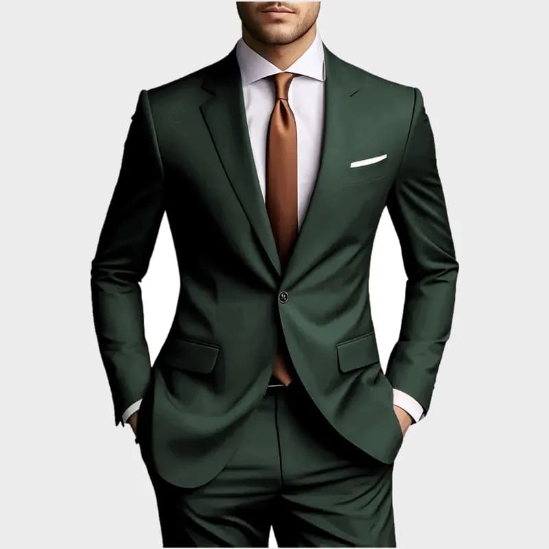 Nouveauté 2026 : Costume de Luxe Élégant pour Homme, Ensemble 2 Pièces, Style Coréen Tendance, Coupe