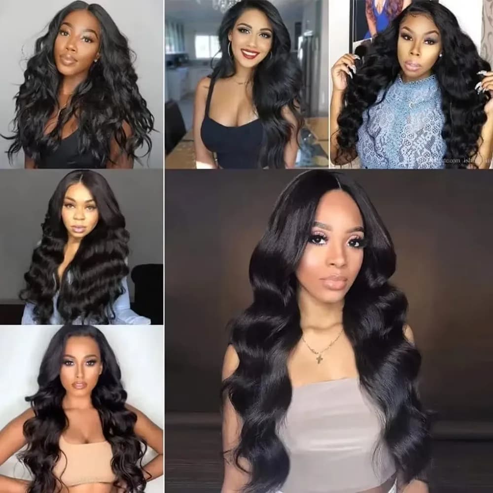 Perruque V-Part Cheveux Humains Ondulés pour Femmes, Densité 220, Prête à Porter, Couleur Naturelle,
