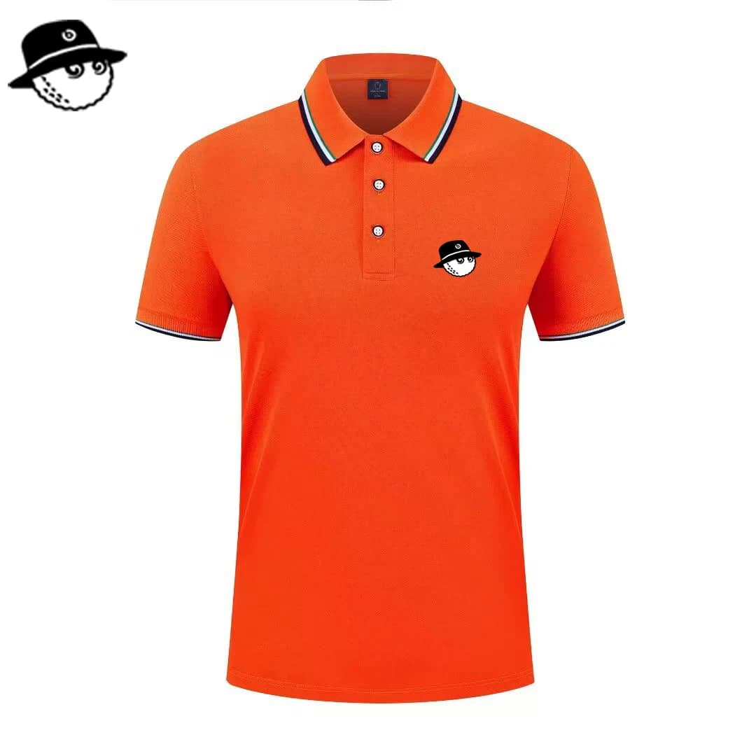 Polo pour homme, mode été, coupe slim, manches courtes, 100% polyester, décoration de poche factice,