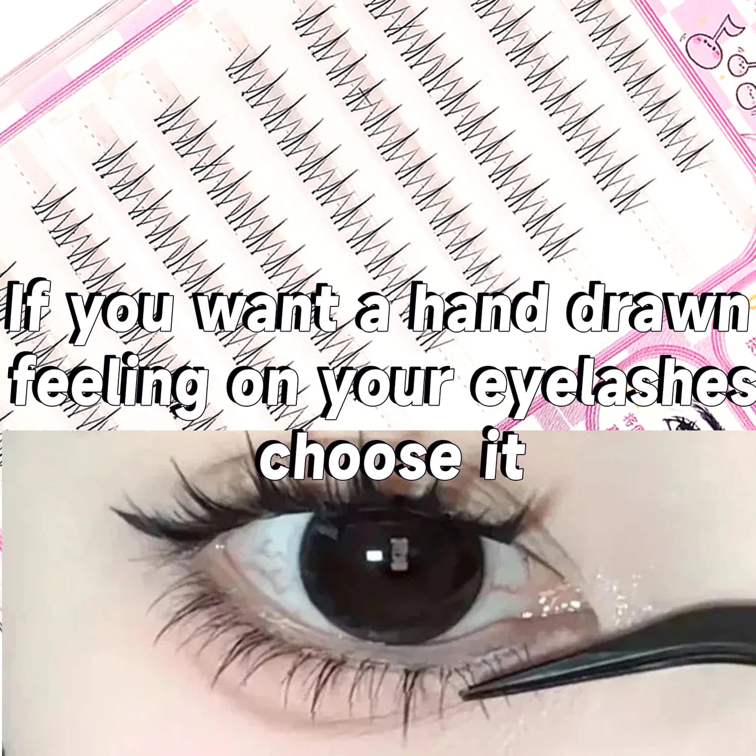 Faux cils inférieurs sans colle, effet naturel, sans dégâts de colle, application facile, idéal pour