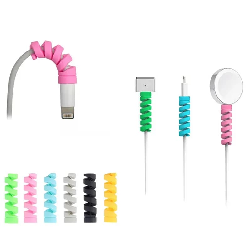 5/10/20/50pcs protecteur de câble câble de données en silicone enrouleur en spirale fil cordon organ