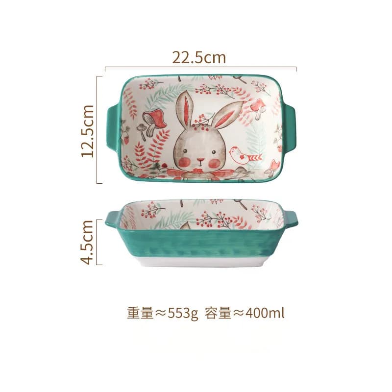 YWDL-pio de cuisson en céramique rectangulaire, poêle à rôtir, poêle à lasagne, ustensiles de cuisso