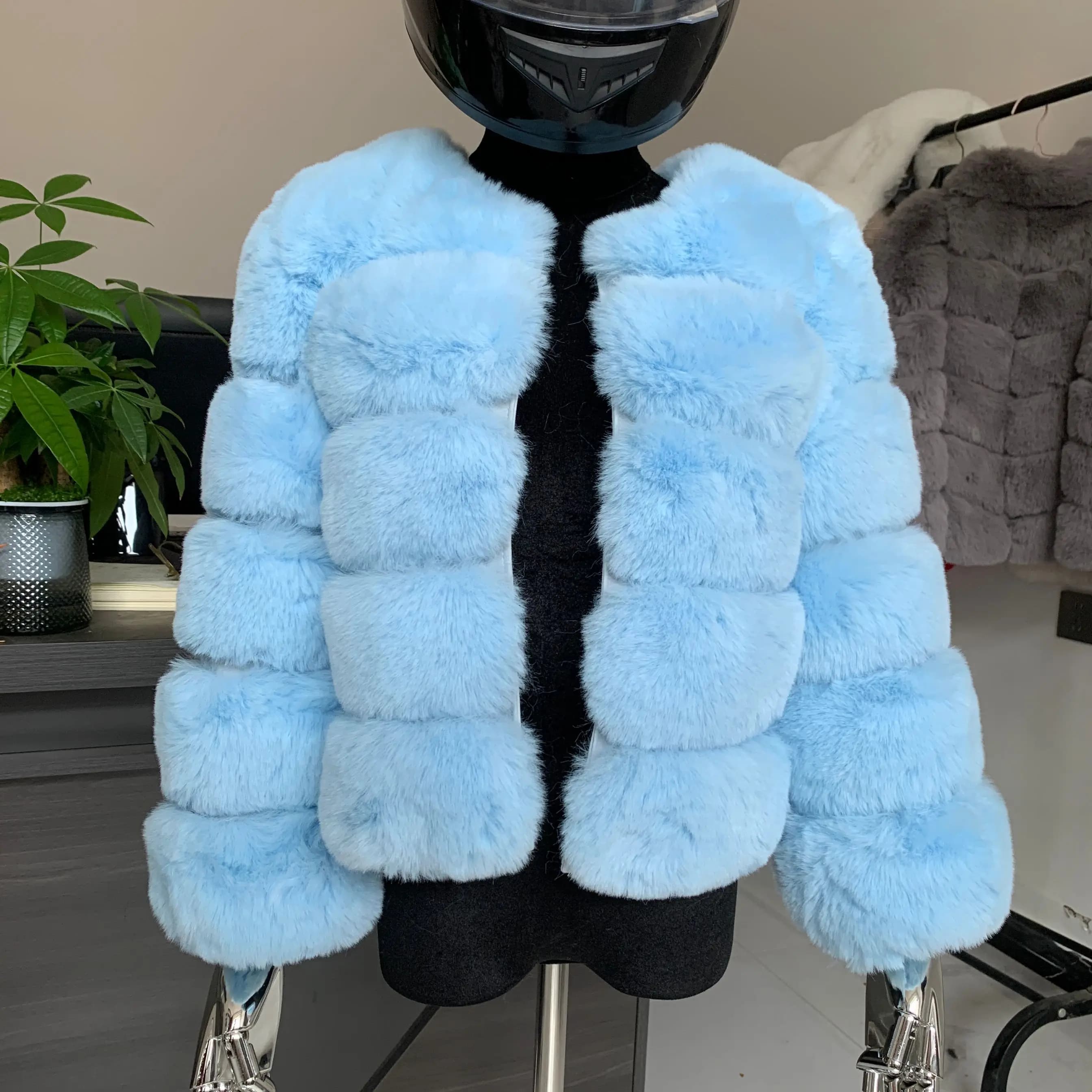 Manteau d'hiver pour manteau en fausse fourrure femmes nouveaux vêtements d'extérieur manteau court 