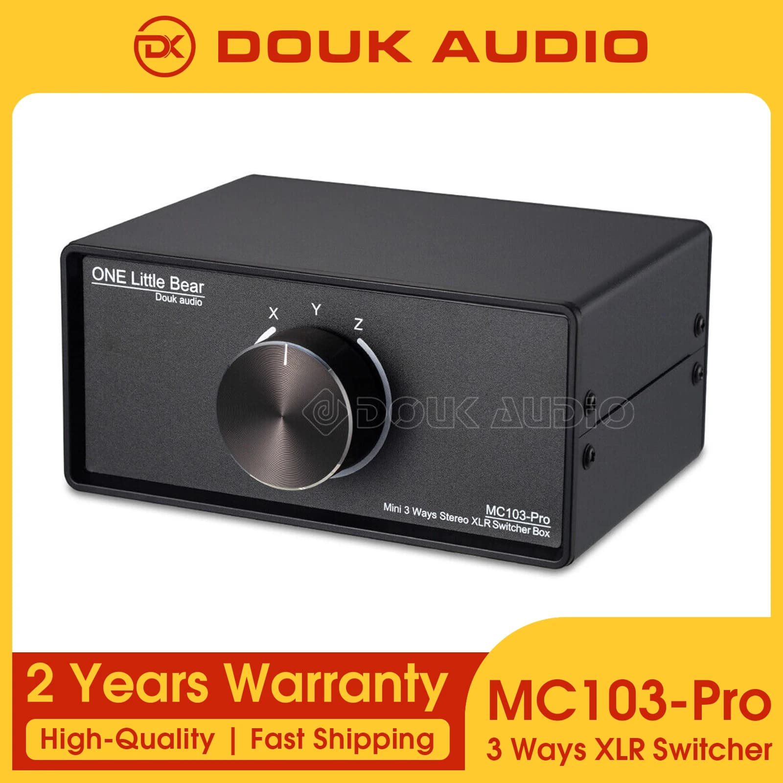 Douk Audio-1(3)-IN-3(1)-OUT XLR sélecteur audio stéréo passif