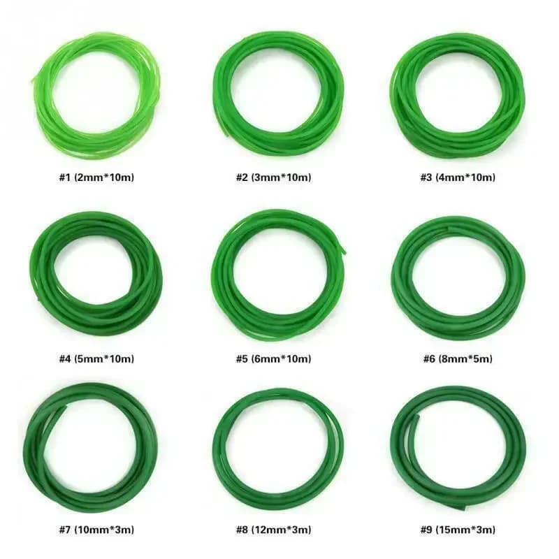 Courroie d'entraînement Ureabsolf ronde, surface rugueuse verte, diamètre 2mm, 3mm, 4mm, 5mm, 6mm, 8