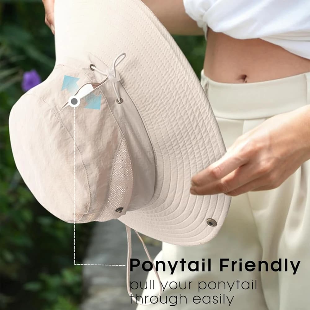FURTALK Chapeau de soleil pour femme plage été large bord UPF 50+ Protection extérieure pliable lége