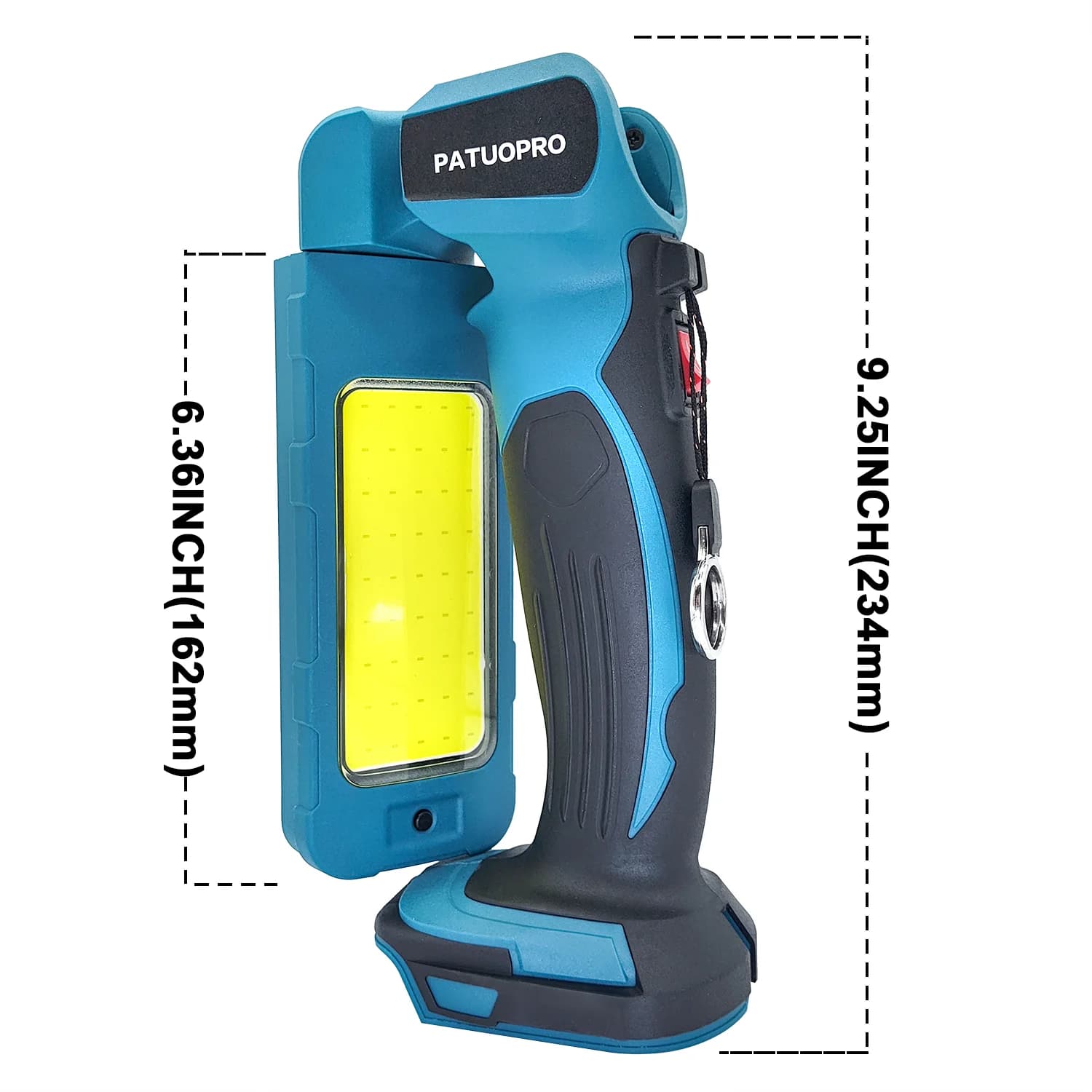 Lampe de poche LED sans fil, lampe de travail, projecteur portatif adapté à la batterie Makita 18v (