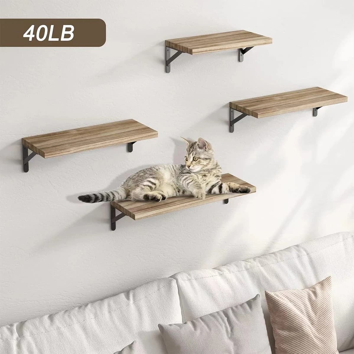 Étagères flottantes pour mur, étagères, étagère murale en bois pour salon, salle de bain, chambre à 