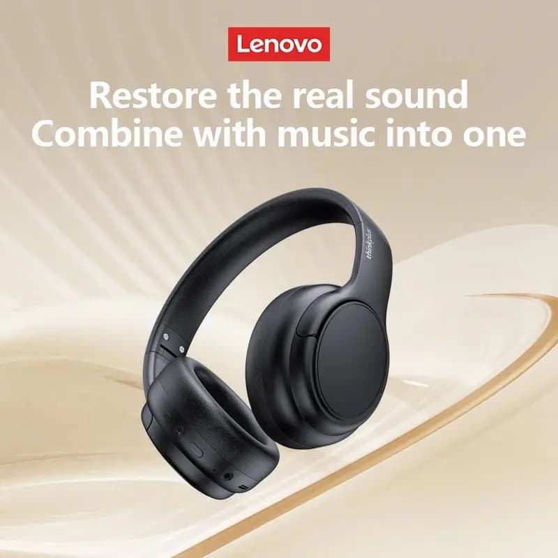 Lenovo-Casque sans fil TH20, Bluetooth 5.3, Mode tourisme, Casque pliable, dehors, Sauna, Téléphone,