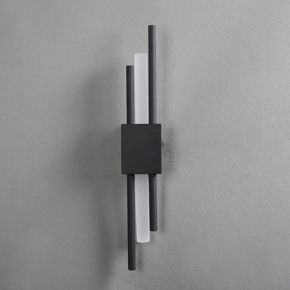 Applique murale LED moderne lampes murales noir et Bronze laiton or métal acrylique tuyau lampes mur