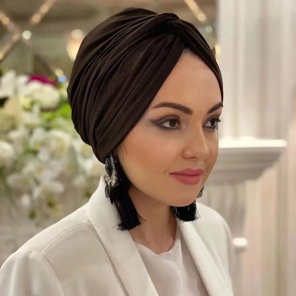 Abaya-Hijab blanc musulman pour femmes, sous-casquette, maillot islamique, instantané, rond, froissé