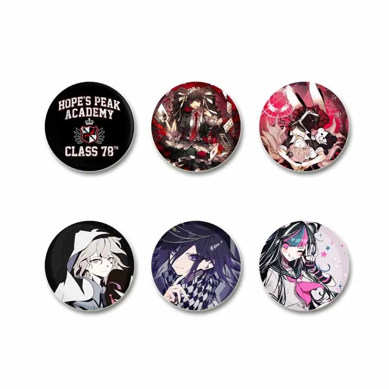 Broche en émail Danganronpa de 58mm, broche faite à la main pour vêtements, Badge de Cosplay de dess
