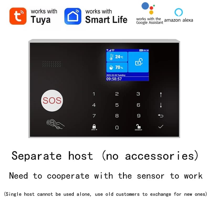 Système d'alarme pour la maison WIFI GSM alarme de sécurité hôte antivol avec écart de porte capteur