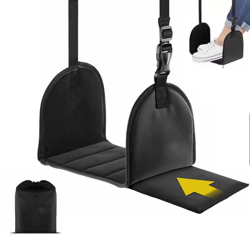 Repose-pieds réglable pour avion avec rembourrage en mousse à mémoire de forme épaisse, essentiels d