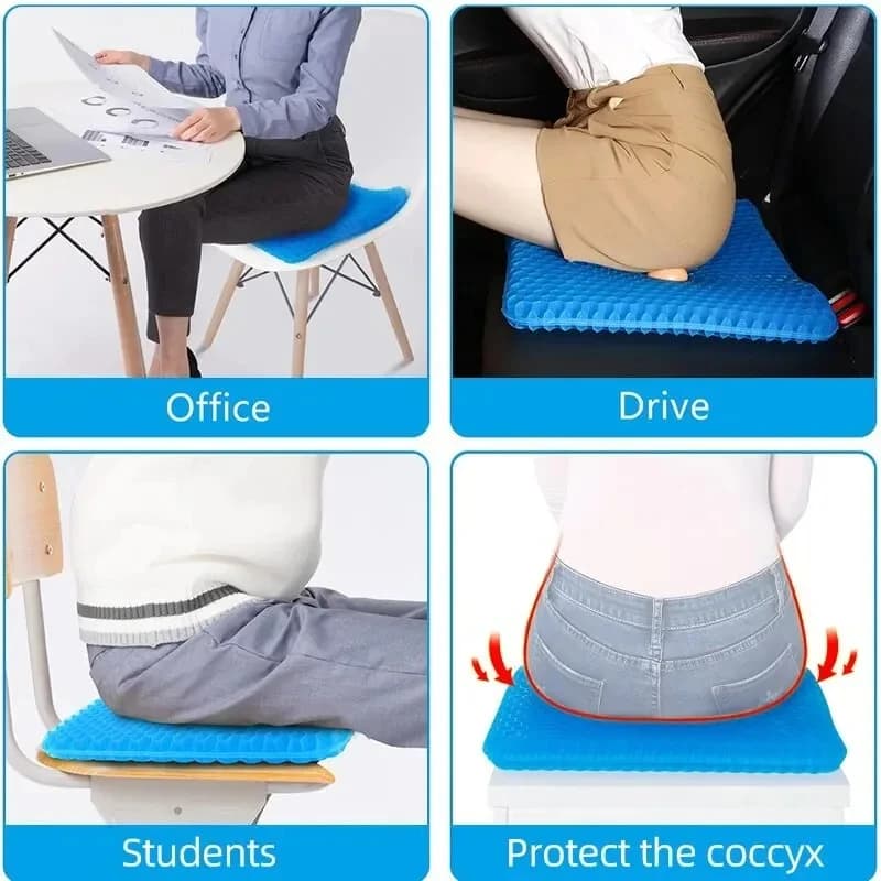 Coussin de siège de refroidissement en Gel pour voiture, nid d'abeille 3D, frais et respirant, en so