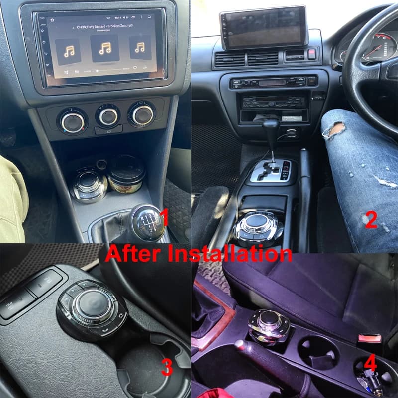 Volant de voiture sans fil universel en forme de tasse, avec lumière LED, boutons de commande à 8 to