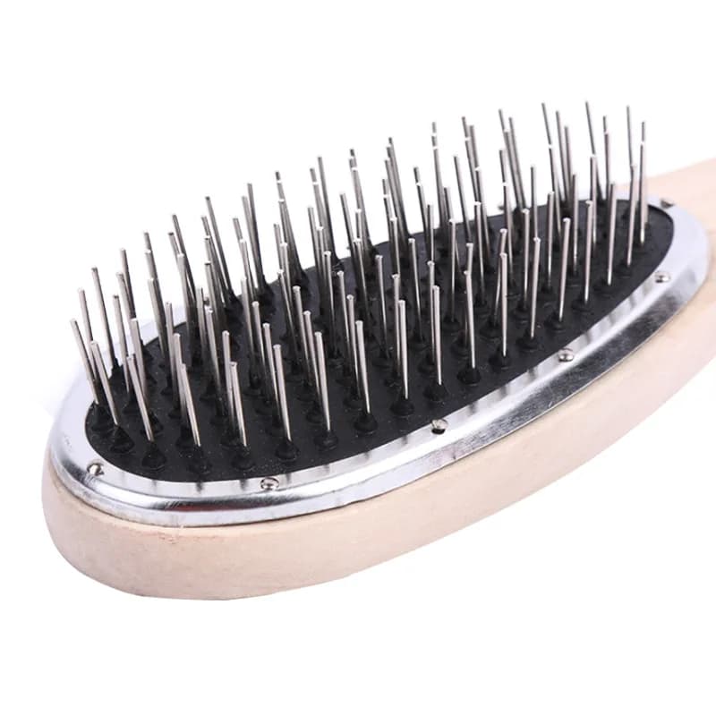 Brosse professionnelle pour perruque, peigne en acier antistatique pour la formation des Extensions 